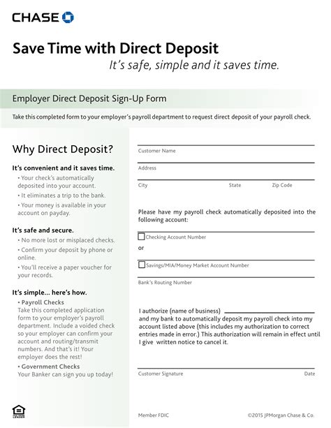 Box 937 | Killeen, Texas 76 1001 DOLLARS Il' 1001 Check Number Texas. . Chase direct deposit form pdf